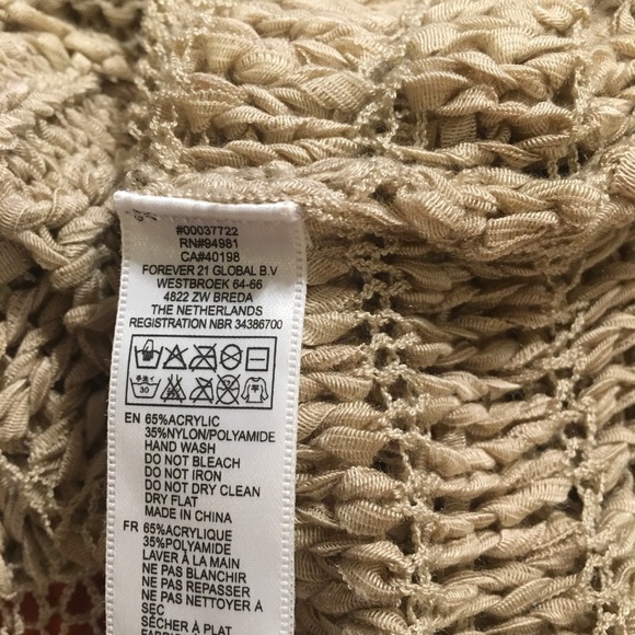 Forever 21 Open Knit Sweater M FREE SHIP - Picture 3 of 5